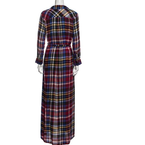 L'AGENCE Plaid multi color flannel maxi dr… - Picture 12 of 12